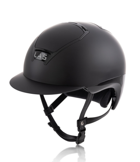 LAS Cap Opera Small Visor Matt Black met trim Shiny Black