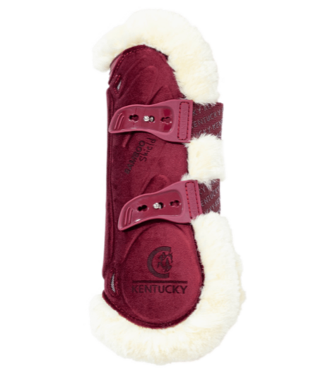 Kentucky vegan bont peesbeschermers bamboo elastiek Bordeaux