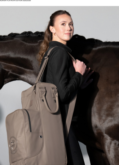 Eskadron platinum 25 laars &amp; cap tas FAUX LEATHER zwart
