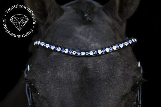 Mon&egrave;re mat zwart frontriem classic Crystal/Sapphire
