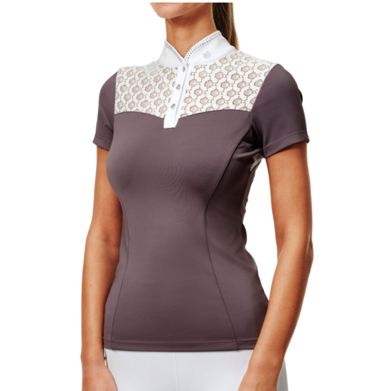 Equestrian Stockholm Crystal Champion Top Dark Violet 