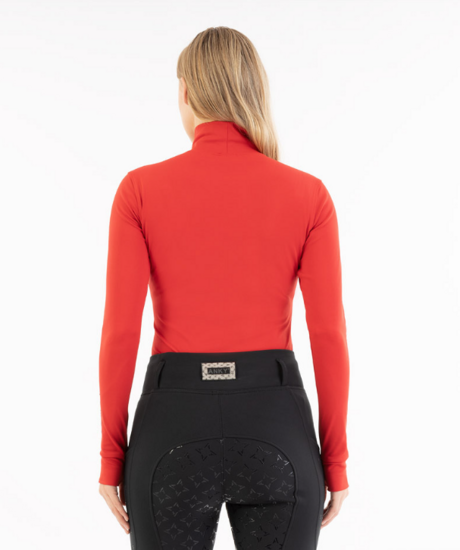 ANKY mockneck shirt Equestrian Red - lange mouw