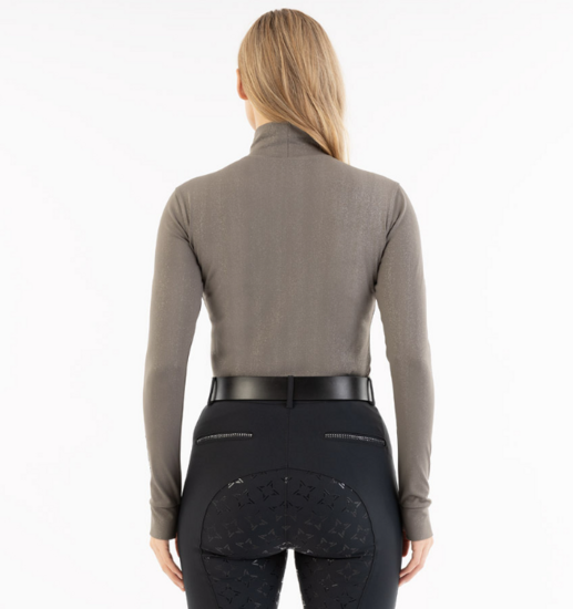 ANKY mockneck shirt Silver- lange mouw