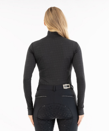 ANKY mockneck shirt zwart - lange mouw