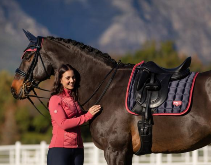 Le Mieux zadeldekje  classic Loire dressuur Navy / Cranberry