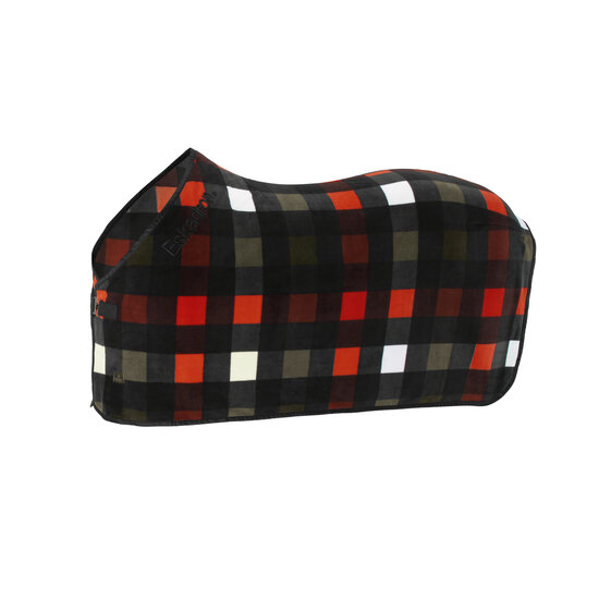 Eskadron Dynamic &#039;25 deken Sweat Rug FLEECE CHECK black-white-dark green-poppy red