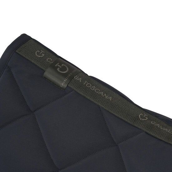 Cavalleria Toscana Diamond Quilted Jersey Dressuur Navy met wit logo