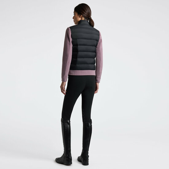 Cavalleria Toscana hybrid puffer / tech fleece jacket - black/grape shake