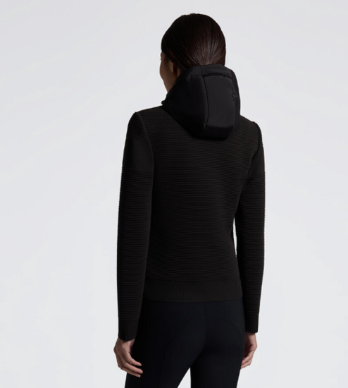 Cavalleria Toscana  hybrid puffer / tech knited hooded jacket zwart 