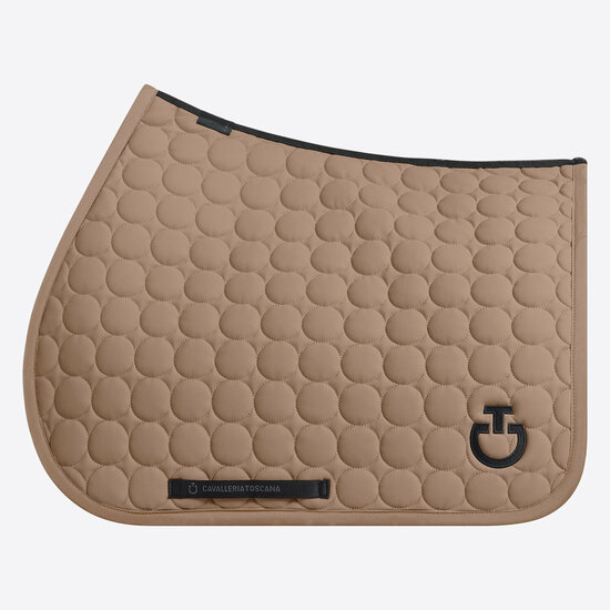 Cavalleria Toscana CIRCLE QUILTED JERSEY Spring Walnut met zwart logo