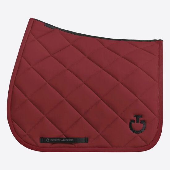 Cavalleria Toscana Diamond Quilted Jersey Dressuur Bordeaux met zwart logo