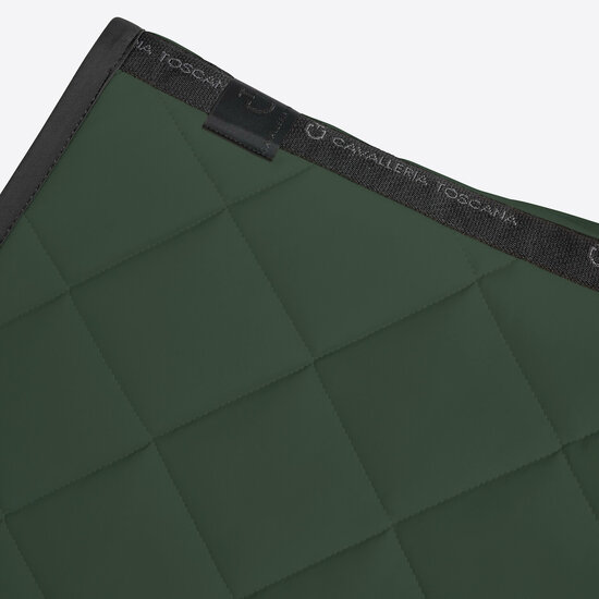 Cavalleria Toscana Diamond Quilted Jersey Dressuur Jungle Green met zwart logo