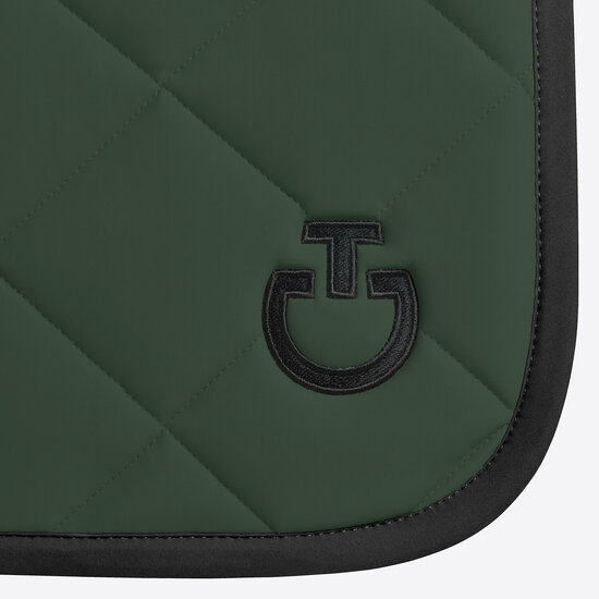 Cavalleria Toscana Diamond Quilted Jersey Dressuur Jungle Green met zwart logo