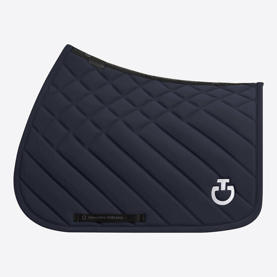 Cavalleria Toscana Diamonds and Lines Quilted  Spring Navy  met wit logo mt full