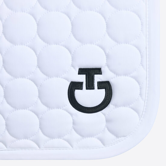 Cavalleria Toscana Circle Quilted Dressage wit met zwart logo