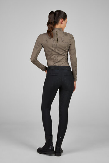 Pikeur Zip shirt 8284 Slate Brown