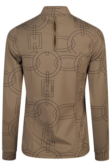 Pikeur Zip shirt 8284 Slate Brown