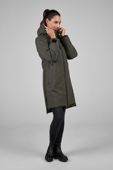 Pikeur lange regenjas 8022 deep khaki