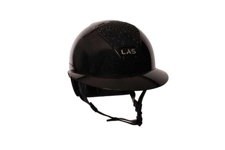 LAS Helmets Cap Opera Lady Visor Shiny Black met Cascata Black en trim black