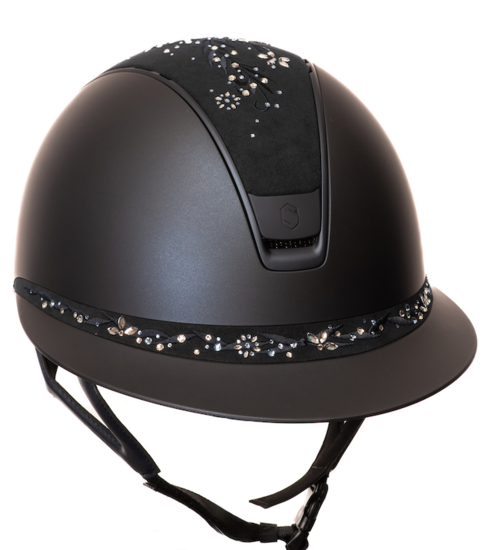 Samshield Miss Shield Cap 2.0 Shadow Matt Blue met Flower Swarovski Jewelry P.14