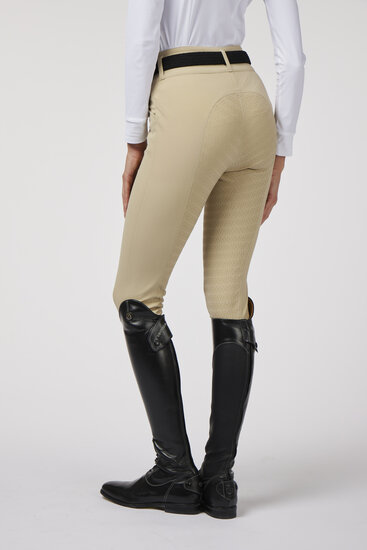 Vestrum Molveno rijbroek full grip light beige (klein logo)