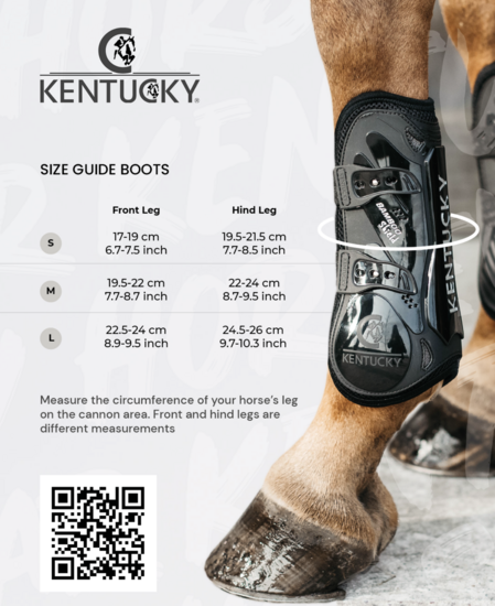Kentucky peesbeschermers Velcro Vegan BONT zwart