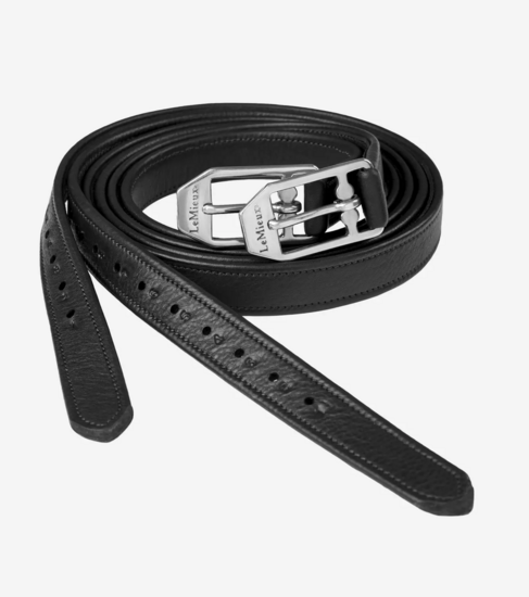 Le Mieux lederen beugelriemen Zwart