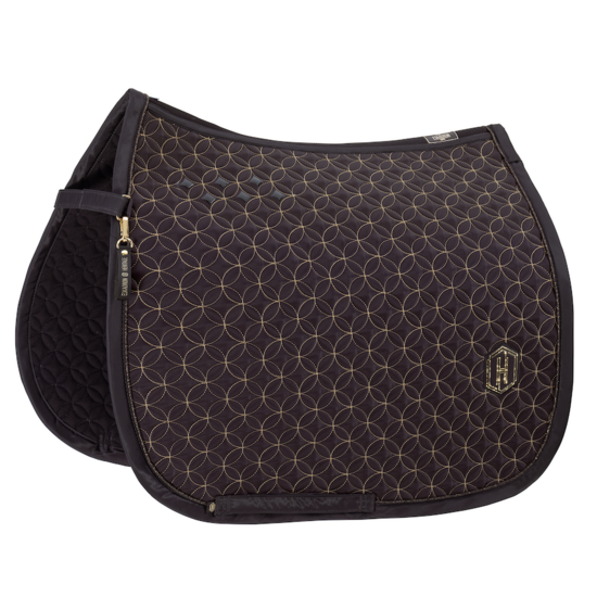 Eskadron Heritage &#039;25 zadeldek dressuur HIGHGLOSS CONTRAST Black Truffle Full