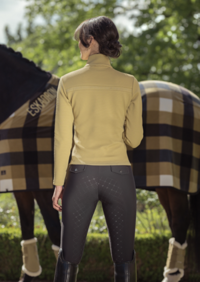 Eskadron Heritage &#039;25 deken Sweat Rug FLEECE CHECK Cardamon-White-Navy-Black Truffle