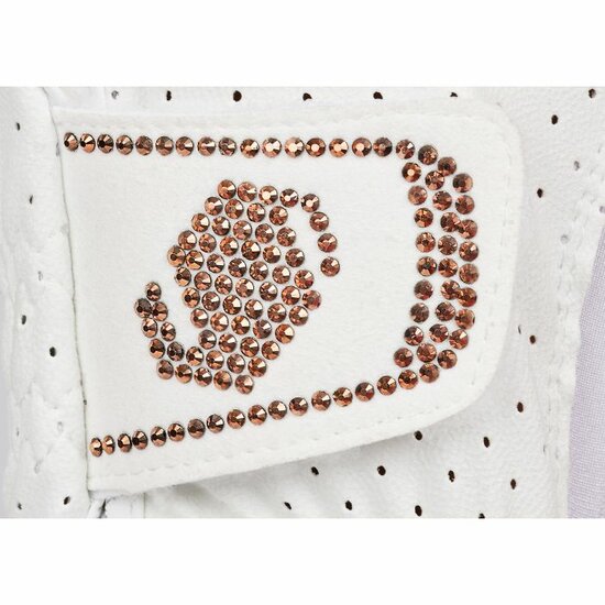 Samshield handschoenen SWAROVSKI wit  met rosegold