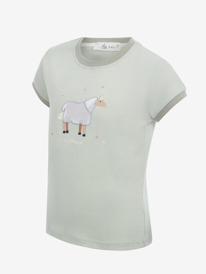Le Mieux Mini Alex Tee shirt Pistachio Met Vlekken maat 7-8yr