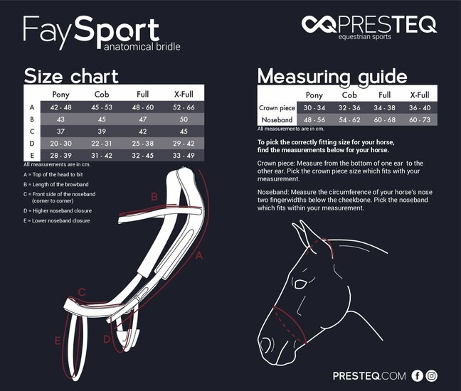 Presteq anatomisch Hoofdstel Fay Sport lakleder zwart 