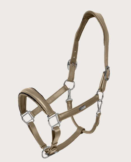  Equestrian Stockholm anatomisch LEREN GLIMMER Halster Sand