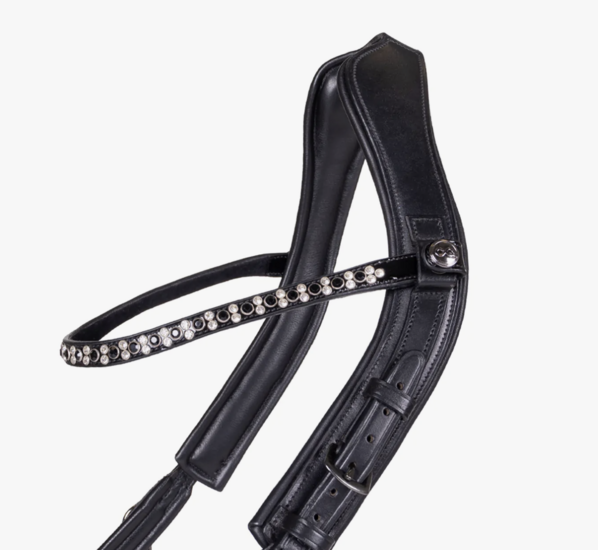 Presteq anatomisch Hoofdstel FaySport Glitter lakleder Zwart 