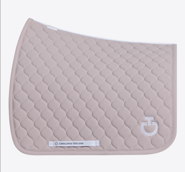 Cavalleria Toscana CIRCULAR QUILTED JERSEY - dressuur-  VIOLET ICE met wit logo maat full