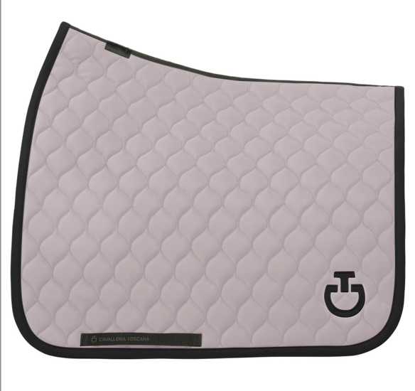 Cavalleria Toscana CIRCULAR QUILTED JERSEY - dressuur-  ROOS met zwart logo maat full