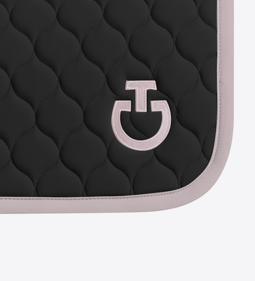 Cavalleria Toscana Spring Zadeldekje zwart &ndash; violet ice Logo | Full