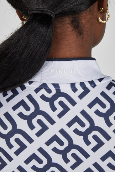 Pikeur Rina half rits polo shirt navy blue