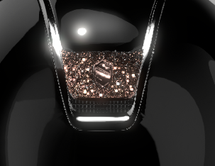 Samshield Cap 2.0 Shadow Glossy Black met blazon Crystal fabric PinkGold P.23