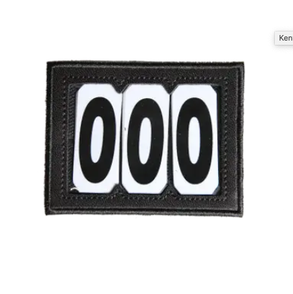 Kentucky zadeldek nummer met 3 nummers zwart