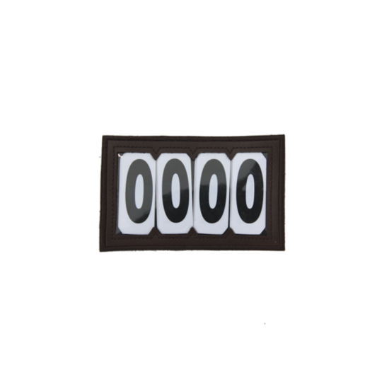 Kentucky zadeldeknummer met 4 nummers zwart