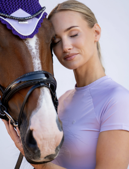 Equestrian Stockholm Dynamic korte mouw top Lavender 