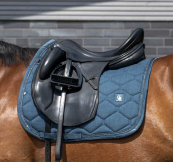 Eskadron zadeldek dressuur Boucle Crystal classic 26 full - Ocean -