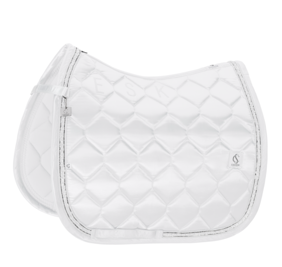 Eskadron zadeldek dressuur Satin Frills classic 26 full - wit-