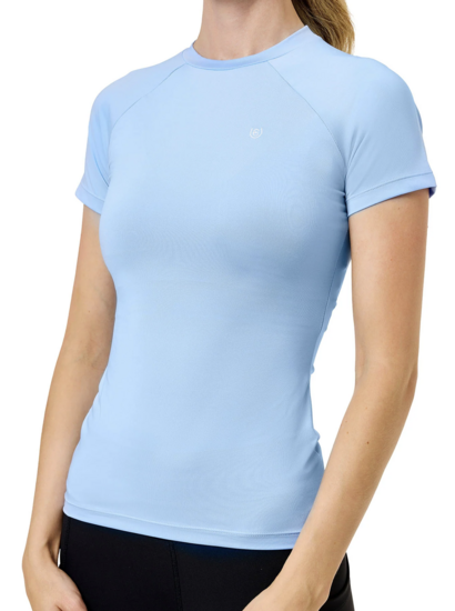 Equestrian Stockholm Dynamic korte mouw top Midsummer Blue