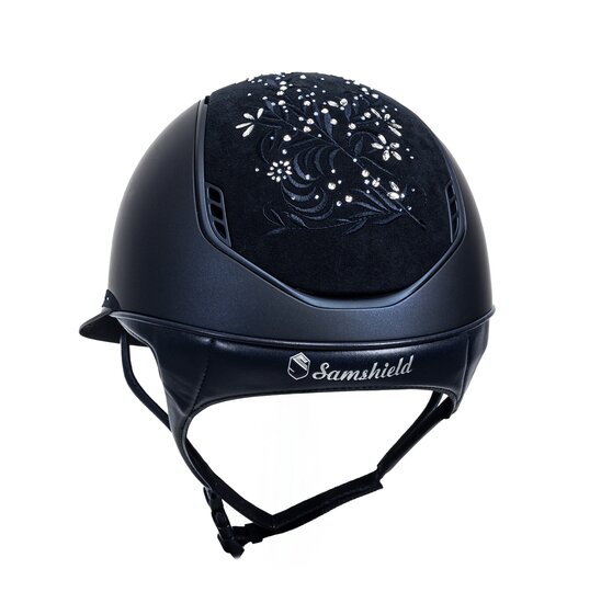 Samshield Miss Shield Cap 2.0 Shadow Matt Blue met Flower Swarovski Jewelry P.14