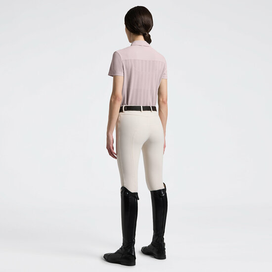 Cavalleria toscana Jacquard Jersey w/insert S/S training Polo Violet Ice