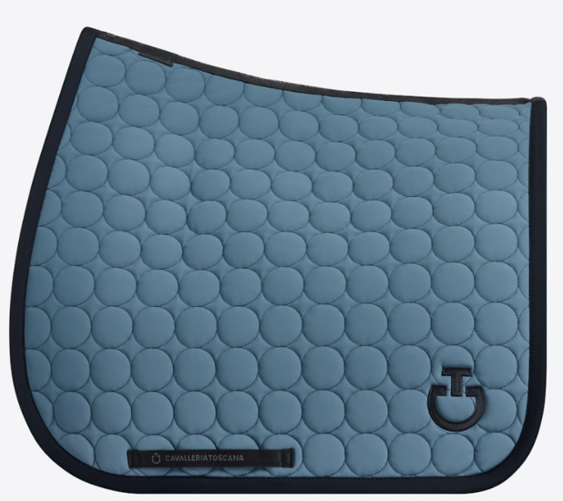 Cavalleria Toscana Dressuur Zadeldekje Circle Quilted Jersey &ndash; GREEN &ndash;  Maat Full