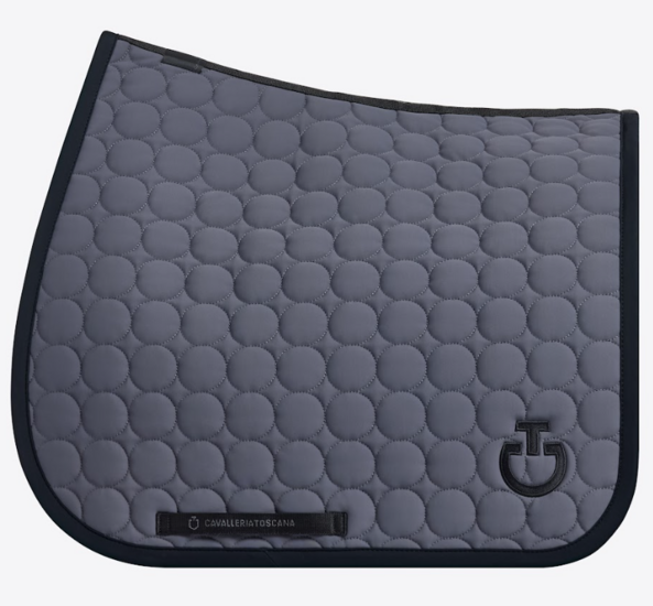 Cavalleria Toscana Dressuur Zadeldekje Circle Quilted Jersey &ndash; GREY&ndash;  Maat Full