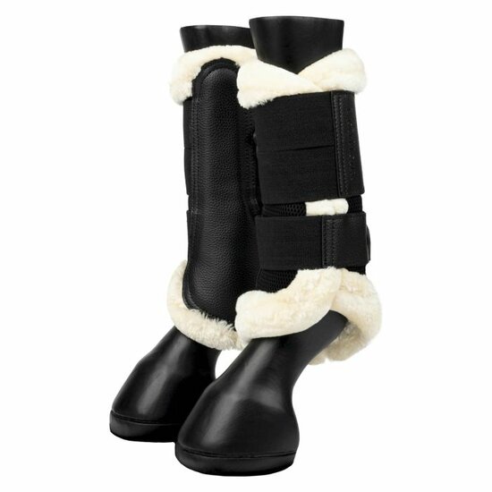 Le Mieux Fleece edge mesh brushing boots Black/Natural